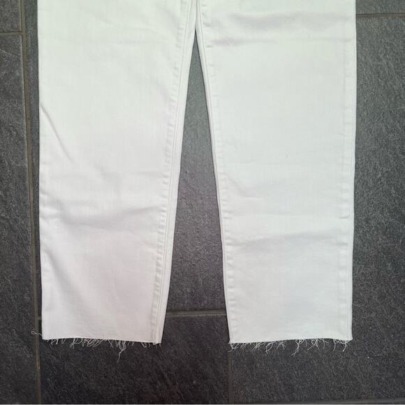 NWT J Crew Factory White Stovepipe Signature Stretch + SZ 32T Raw Hem Jeans - Picture 4 of 11